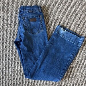 Wrangler Girls Slim Bell Bottom Blue Jeans